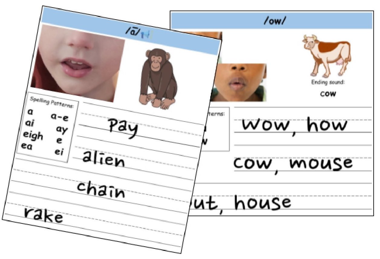 Spelling Book with handwriting lines picture